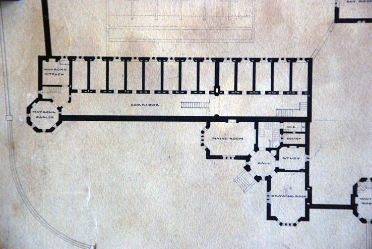 Floorplan of the women's wing of Reading Prison