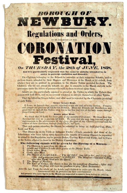 Newbury Coronation Regulations