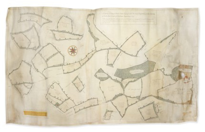Map of Upper House Farm, Basildon, 1733 ref. D/EZ218