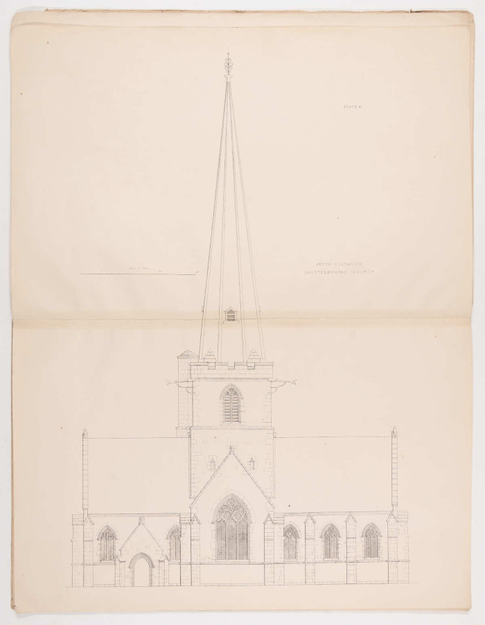 Printed plan of Shottesbrooke Church ref. R/D183/4/1