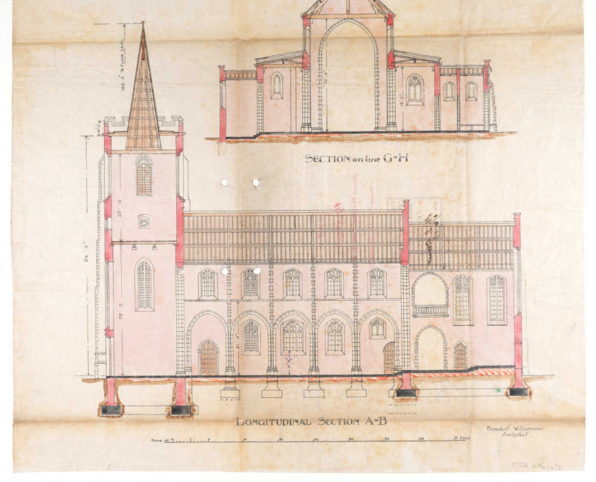 Plan drawing of a church ref. S/SB2/1424/3