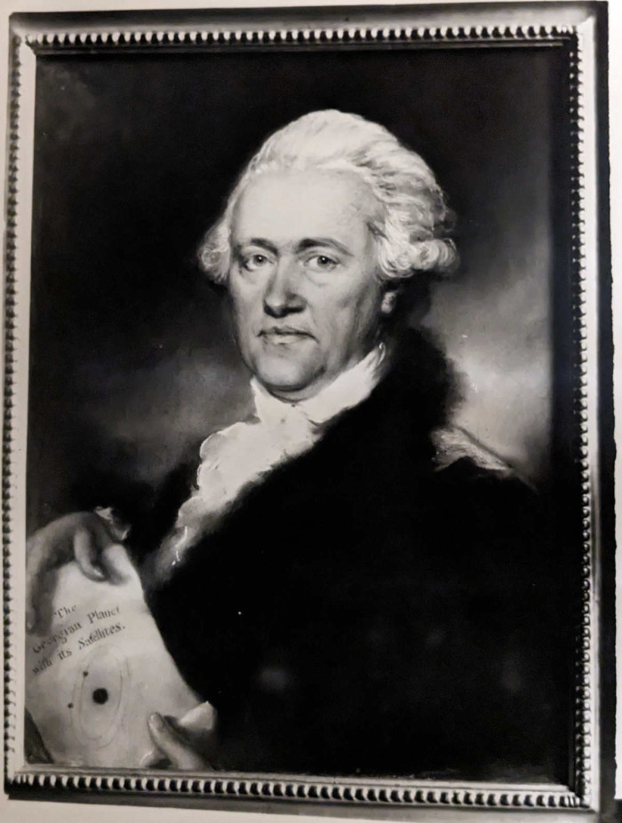 Black and white photograph of a portrait of Sir William Herschel ref. WI/151/1