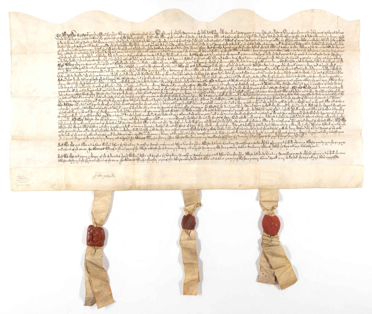 Document with handwritten English text, from 1525.