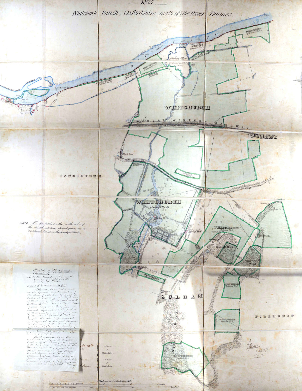1874 map  of Whitchurch ref. D/EX183/1